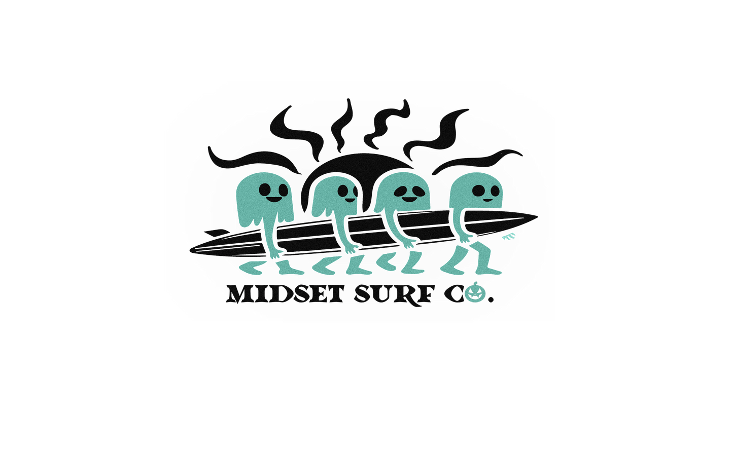 2025 surfing ghosts Sticker