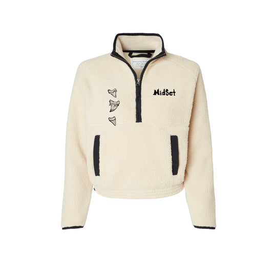 Women’s Shark teeth fleece quarter zip